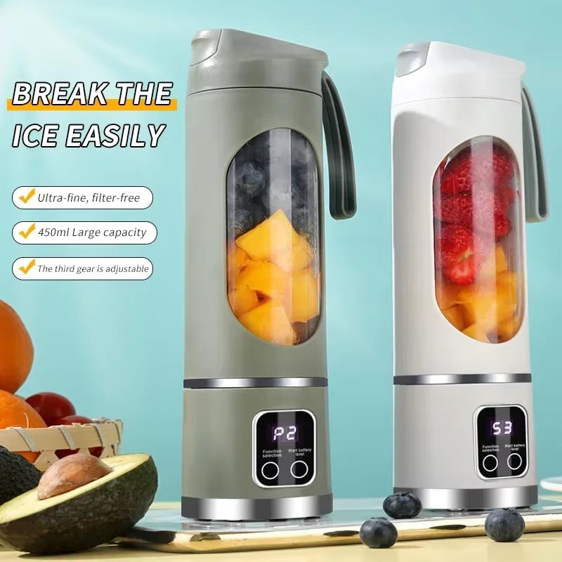 Electric Juicer Mini Portable Blender 8 Blades Fruit Mixers Extractors Multifunction Juice Maker Machine Blender Smoothies Mixer